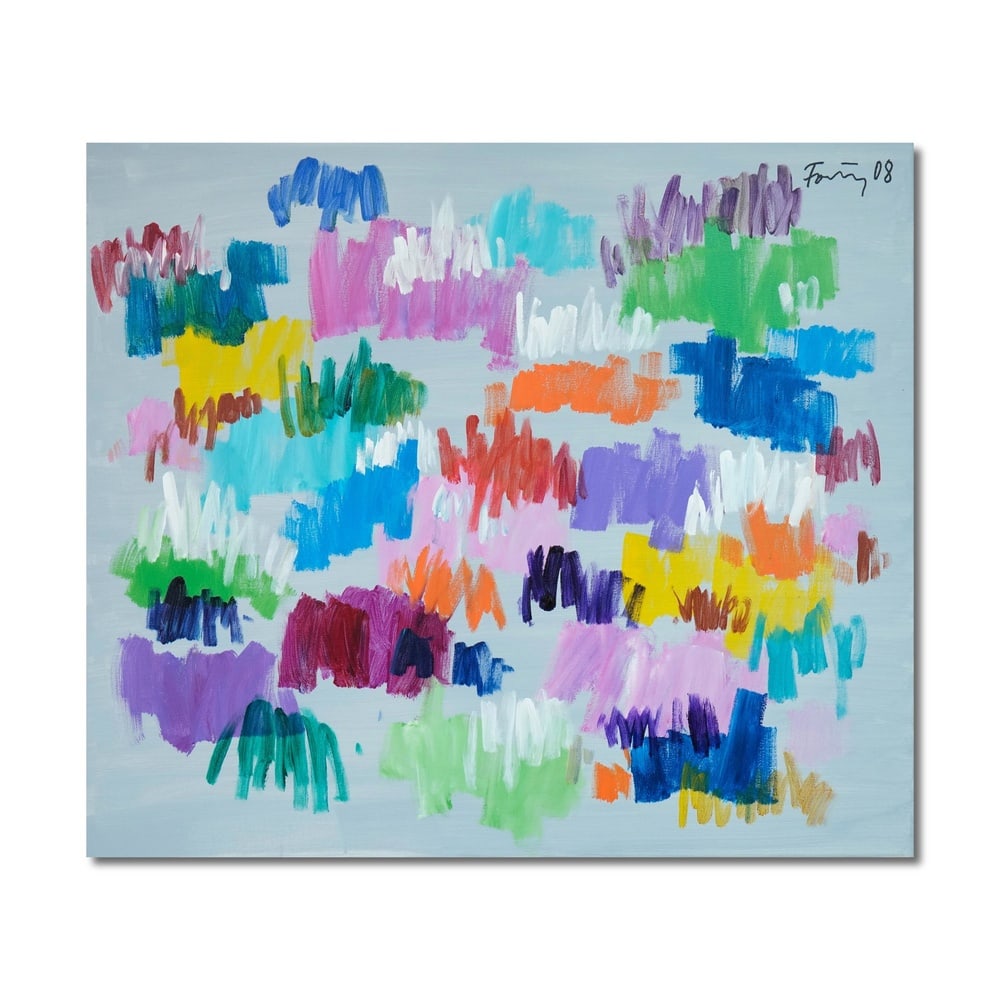GUNTHER FORG (1952-2013), ATTRIBUTED TO, ACRYLIC ON CANVAS: Image Dimensions: 37 1/2 x 43 1/4 in (95 x 110 cm) Signed (upper right) Günther Förg (1952-2013) stands as a pivotal figure in post-war German art, known for his exploration of minimalism, abstr
