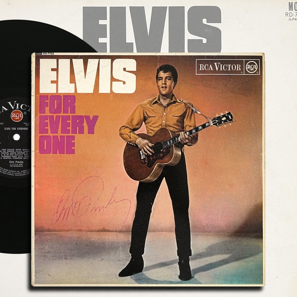 ELVIS PRESLEY SIGNED "ELVIS FOR EVERYONE!" LP (1 of 8)