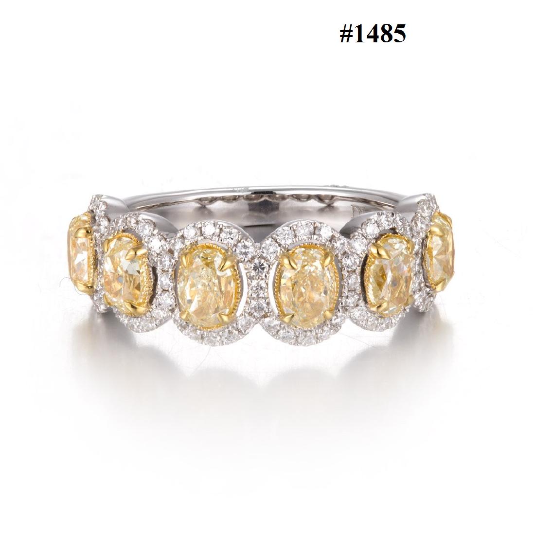 Diamond ring with Center 5 stones oval shape 1.94ct (1 of 2)