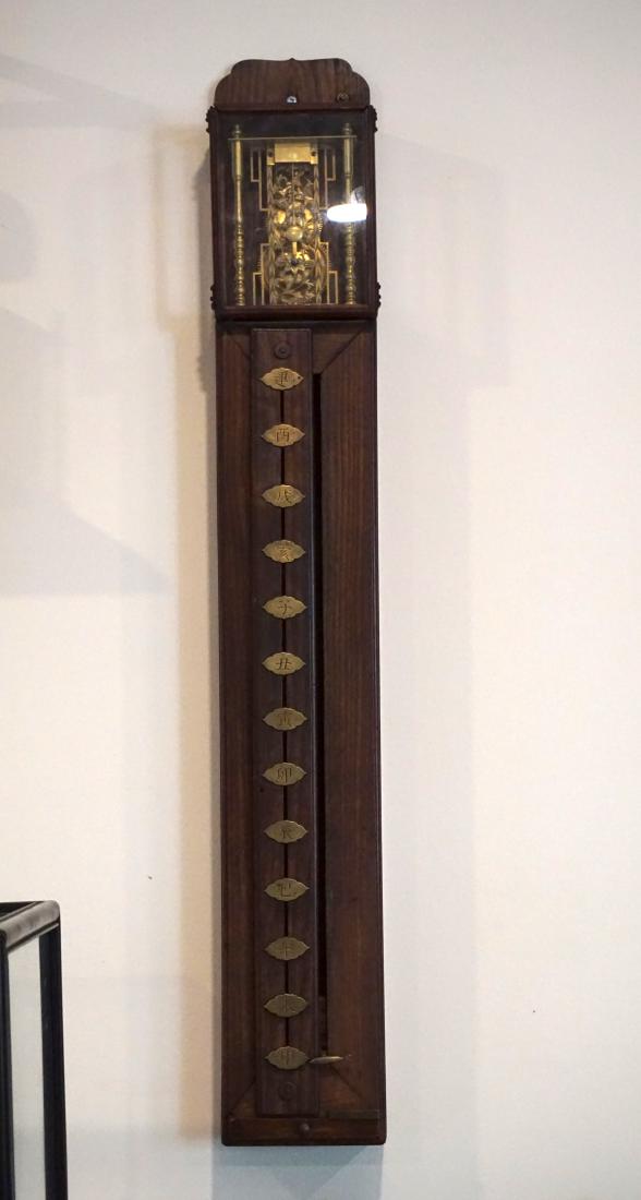 A Large Japanese Hardwood Striking Pillar Clock (1 of 6)
