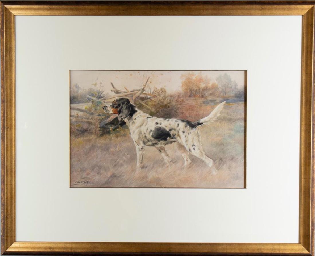 Edmund Osthaus, Setter in Field with Rustic Fence (1 of 8)