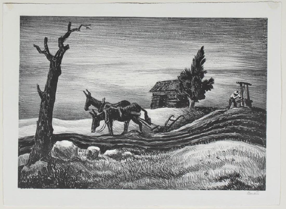 Thomas Hart Benton Lithograph, A Drink of Water (1 of 7)