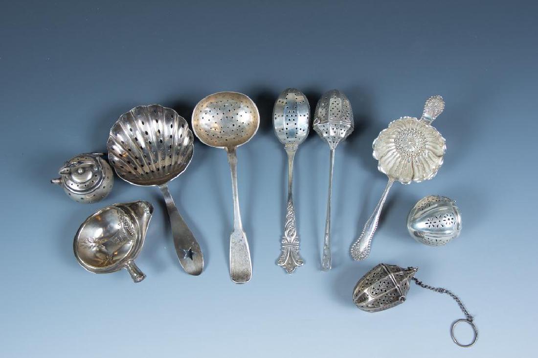 Sterling Silver Tea Strainer Lot (1 of 9)
