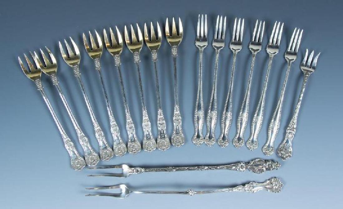 Lot of Sterling Silver Cocktail Forks and Serving Forks (1 of 5)