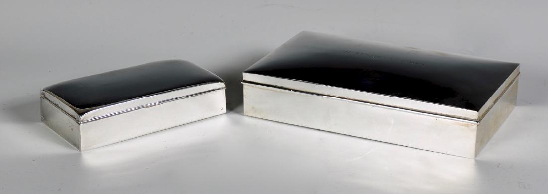 Two American Sterling Silver Humidor/Cigarette Boxes (1 of 6)