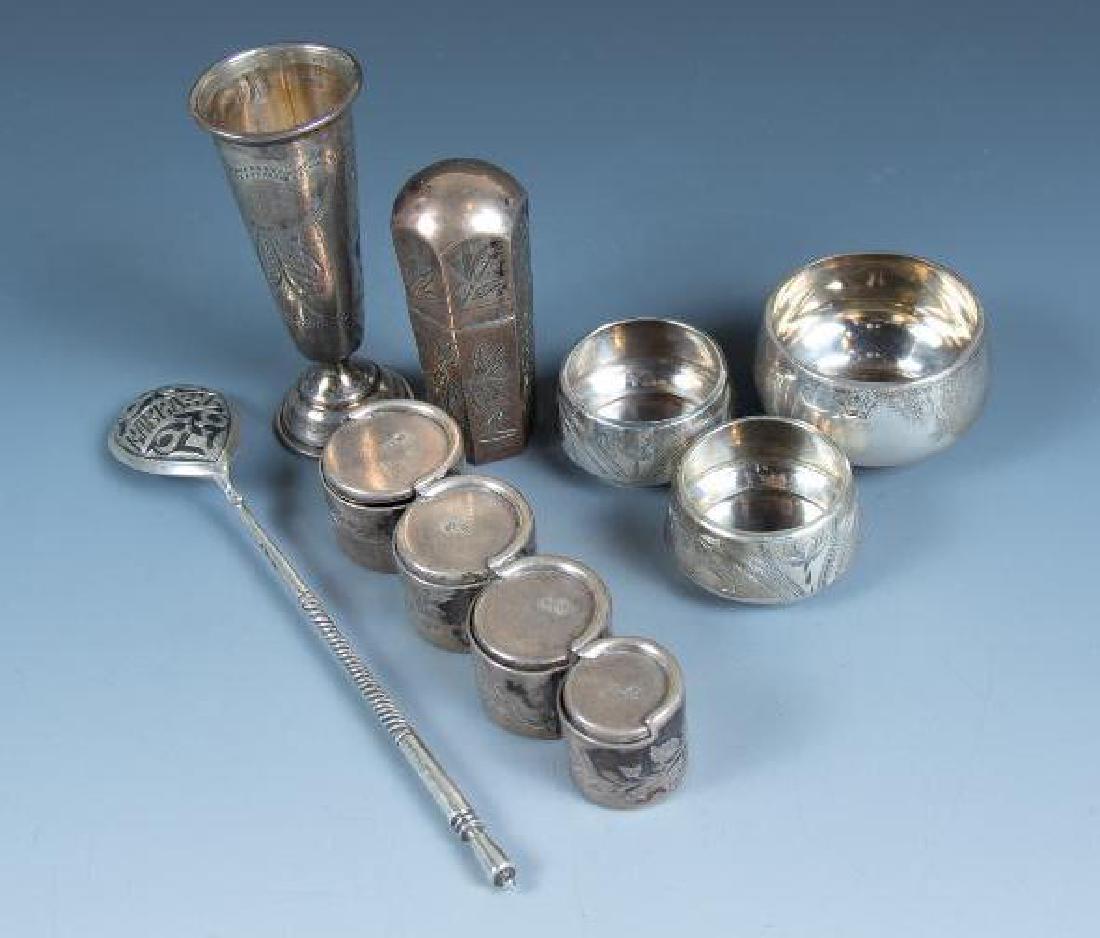 Seven Piece Russian Silver Lot (1 of 5)