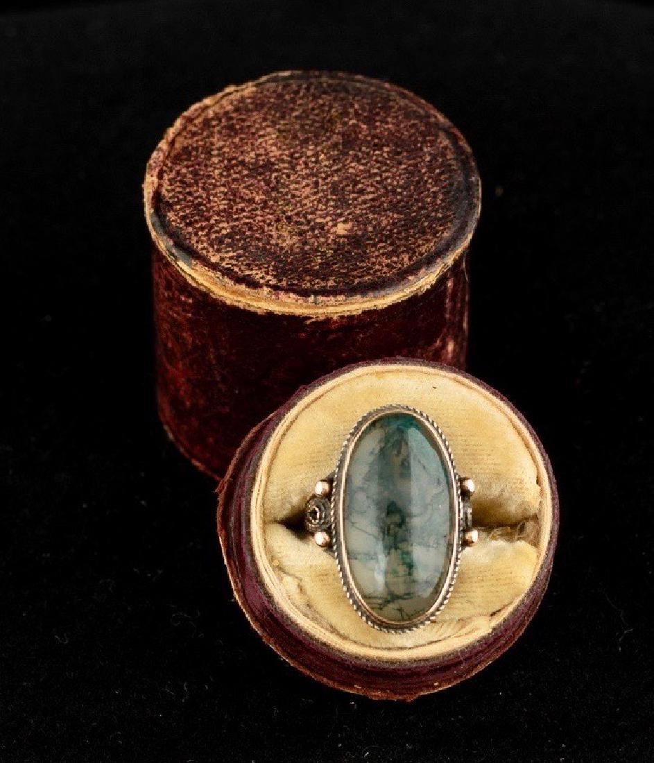 English 18th Century Moss Agate Ring (1 of 6)