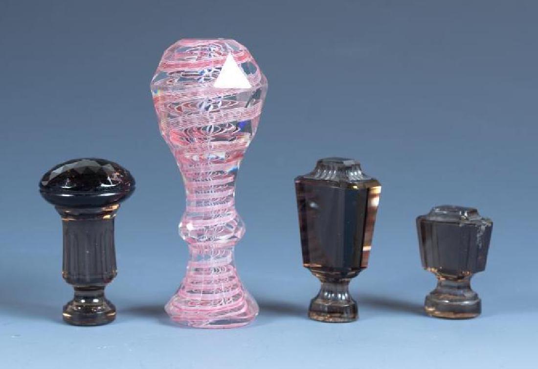 Four Antique Glass Letter Seals (1 of 2)
