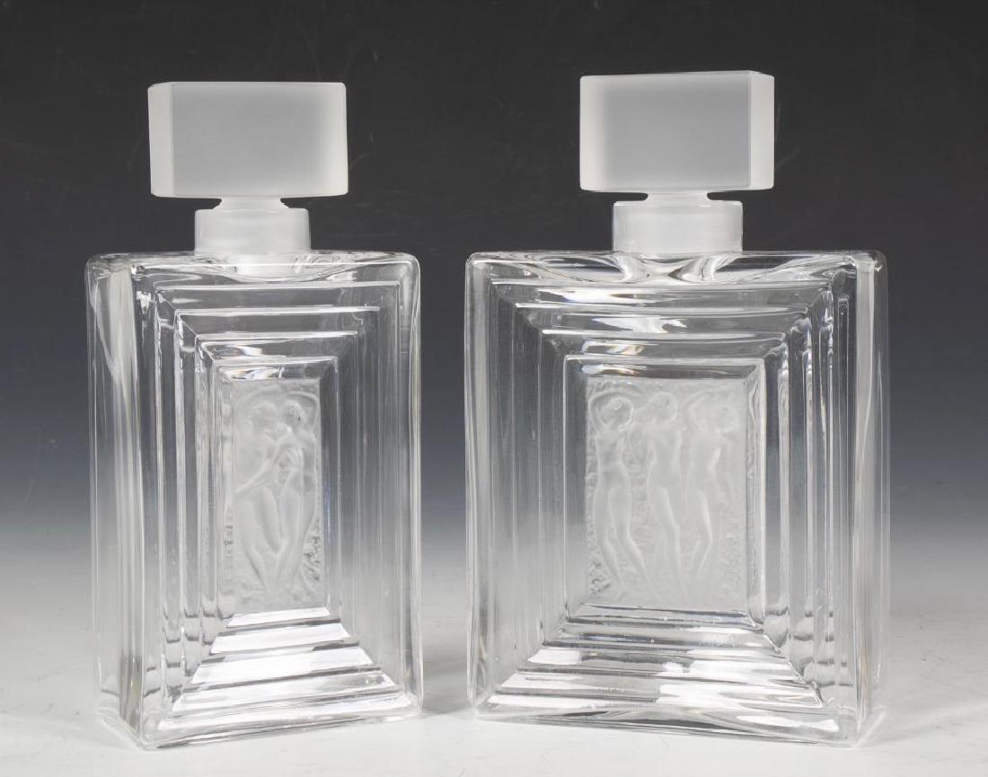 Two Lalique Scent Bottles, Duncan Pattern (1 of 6)