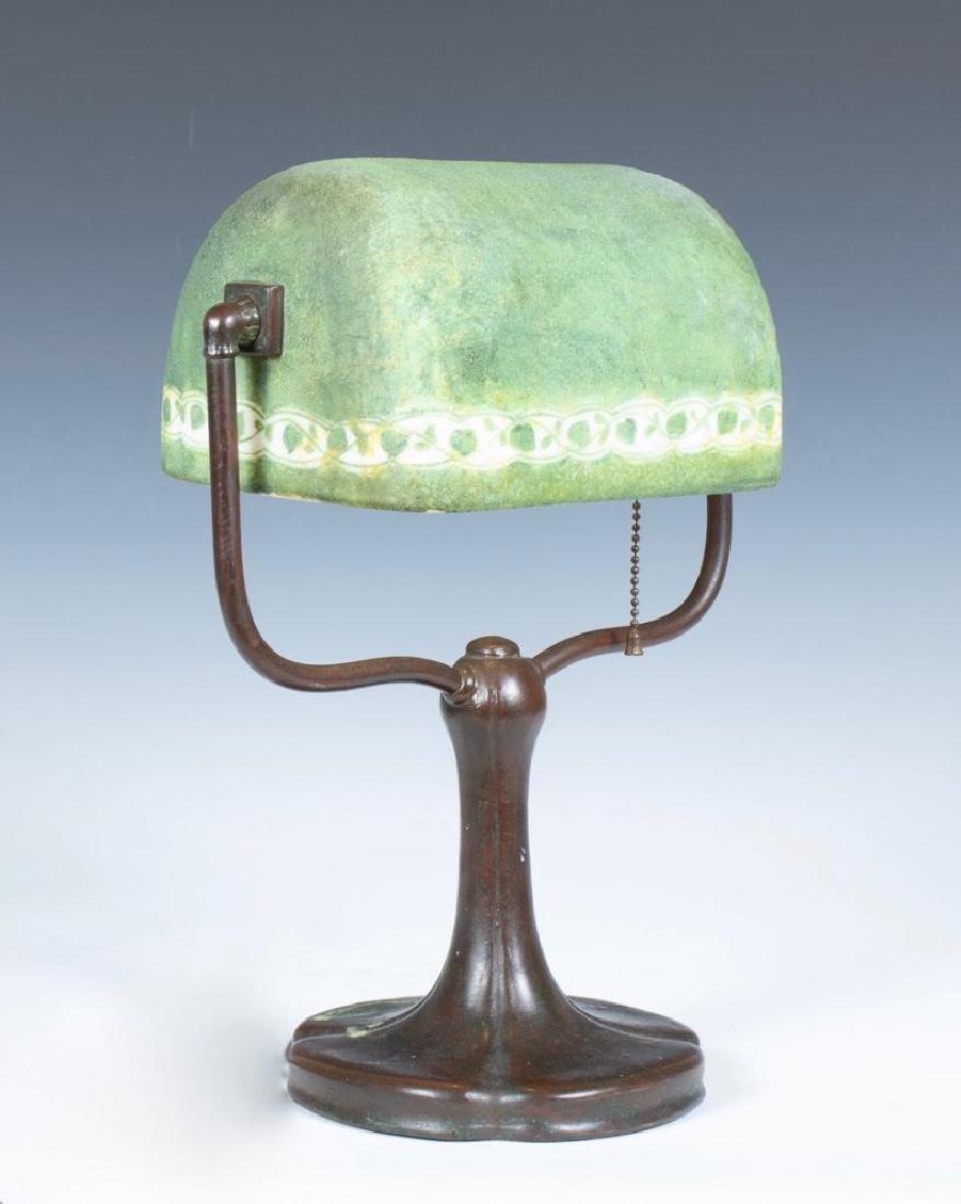 A Handel Glass and Bronze Desk Lamp (1 of 6)