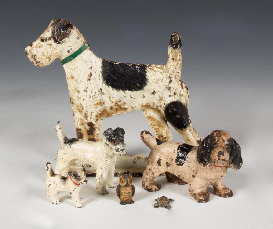 Four Cold Painted Dog Figures and Two Vienna Bronze (1 of 7)