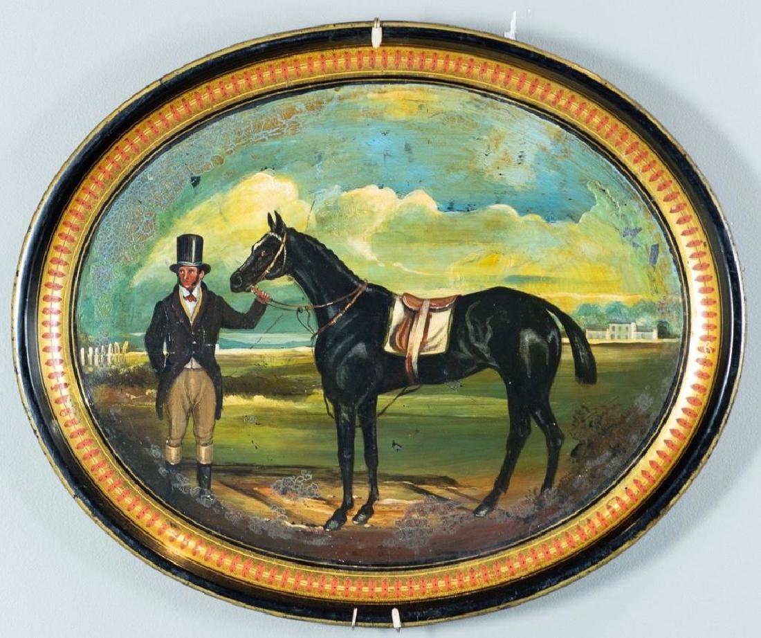 An English Hand Painted Tole Tray, 19thc. (1 of 6)