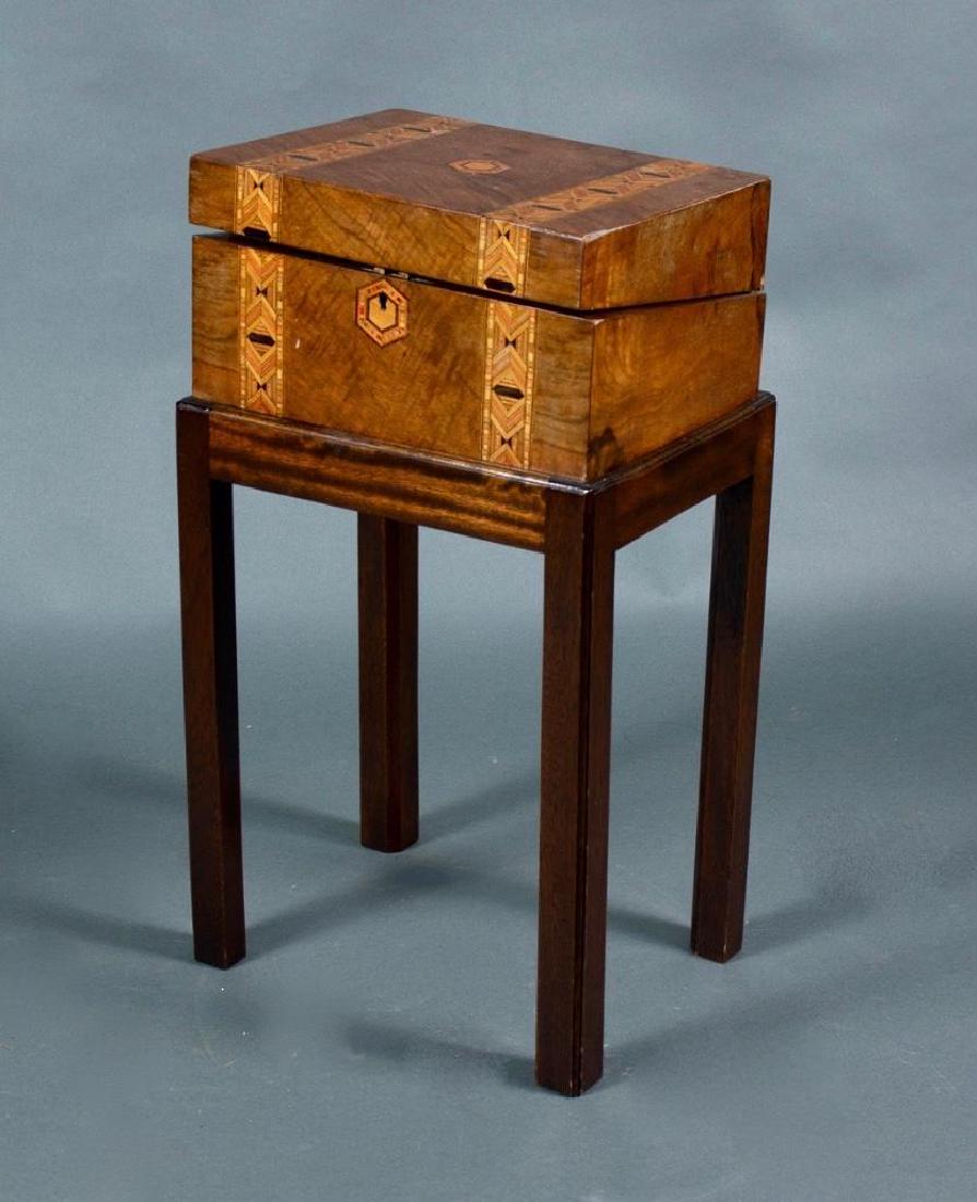 English Mahogany and Turnbridgeware Lap Desk on Stand (1 of 9)