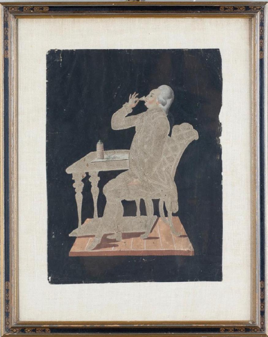 An English Paper Punch Work Picture,18thc. (1 of 7)