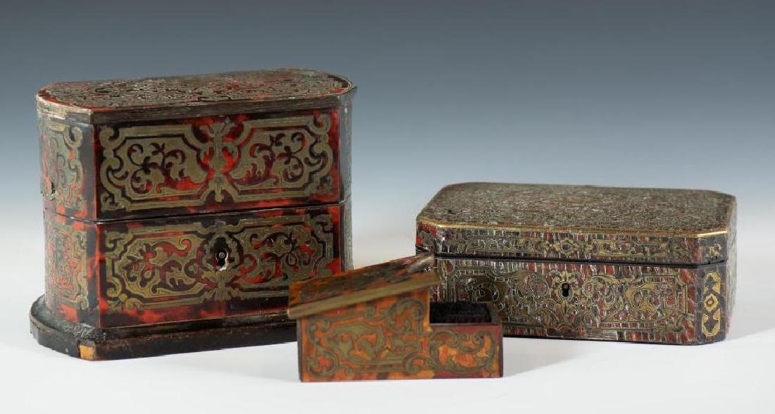 Three Boulle  Marquetry Items, 19thc. (1 of 8)