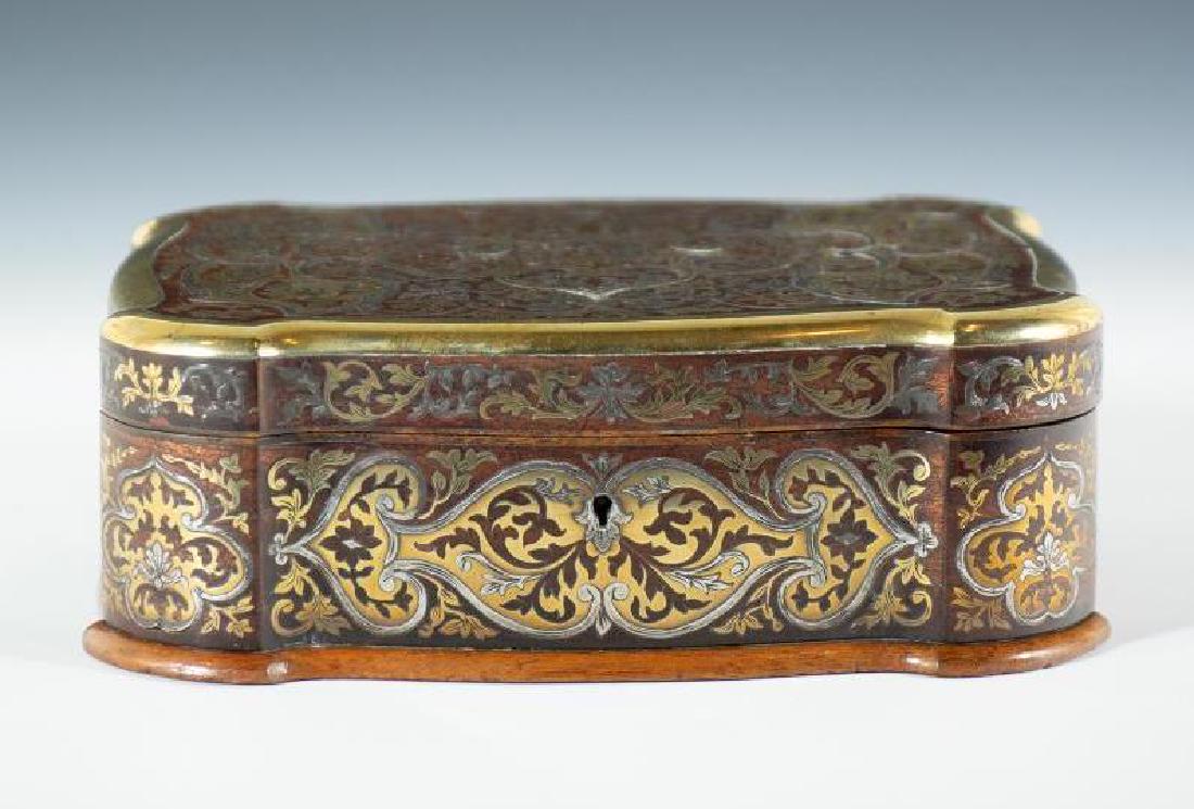 A Brass inlaid  Jewel Box, 19thc. (1 of 8)