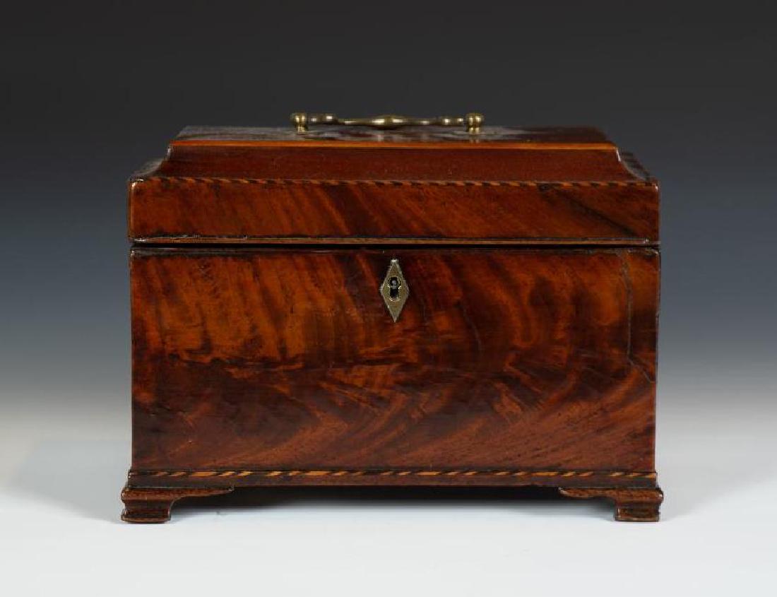 Georgian Mahogany Tea Caddy, English, 18thc. (1 of 6)