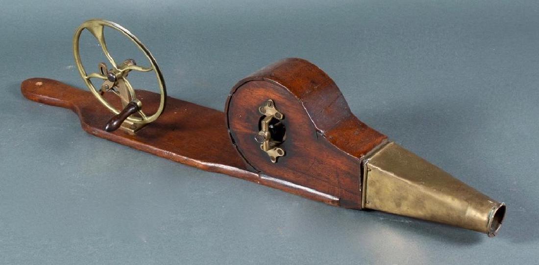 English Mahogany and Brass Mechanical Bellows (1 of 8)