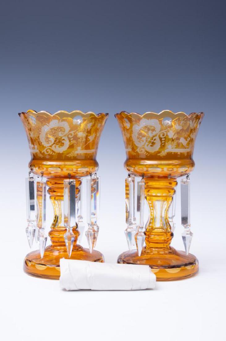 Pair of Bohemian Glass Lusters (1 of 14)