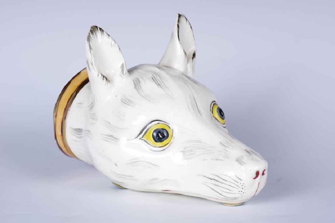 Staffordshire Fox Head Porcelain Stirrup Cup (1 of 5)
