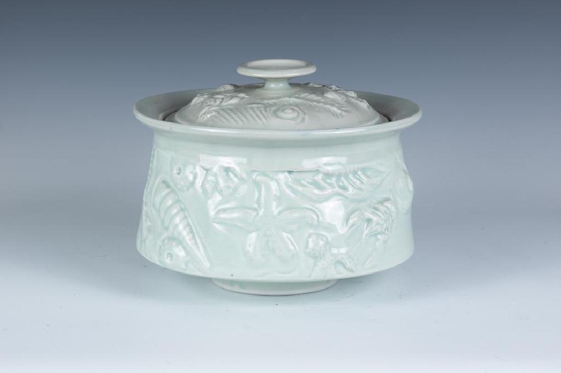 David Batz Glazed Ceramic Covered Dish (1 of 6)