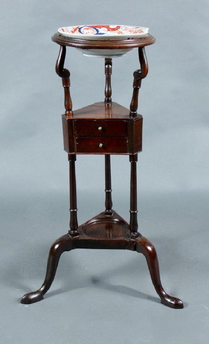 Queen Anne Mahogany Shaving Stand, 18thc. (1 of 7)