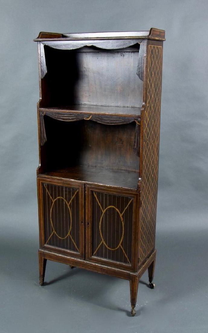 English Regency Painted and Grained Faux Wood Bookcase (1 of 5)