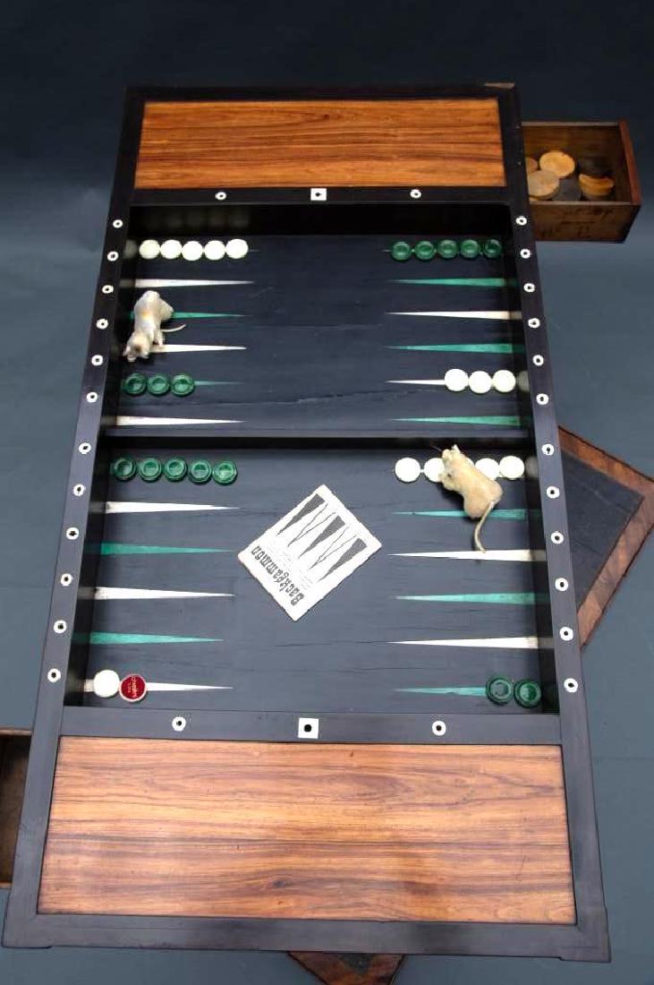 An English Regency Rosewood Tric-Trac Games Table (1 of 9)