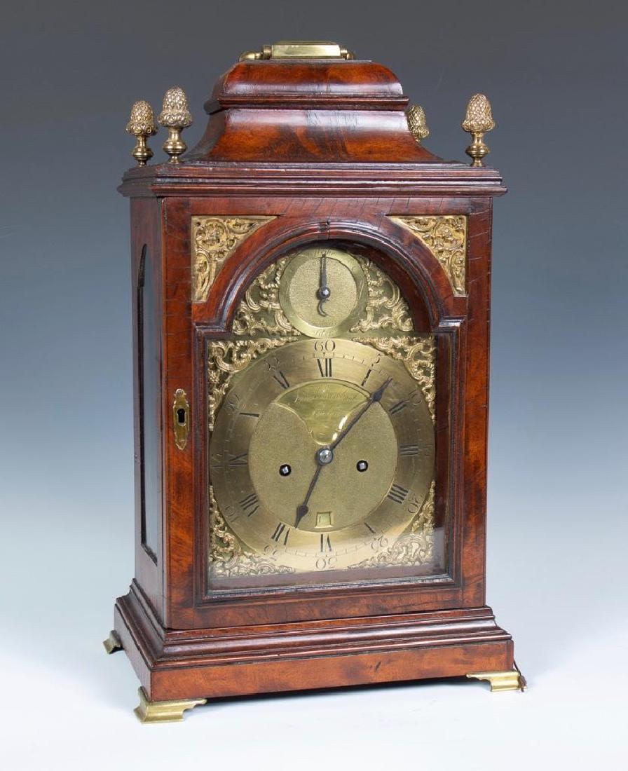 Mahogany English bracket clock made by John Brockbank (1 of 16)