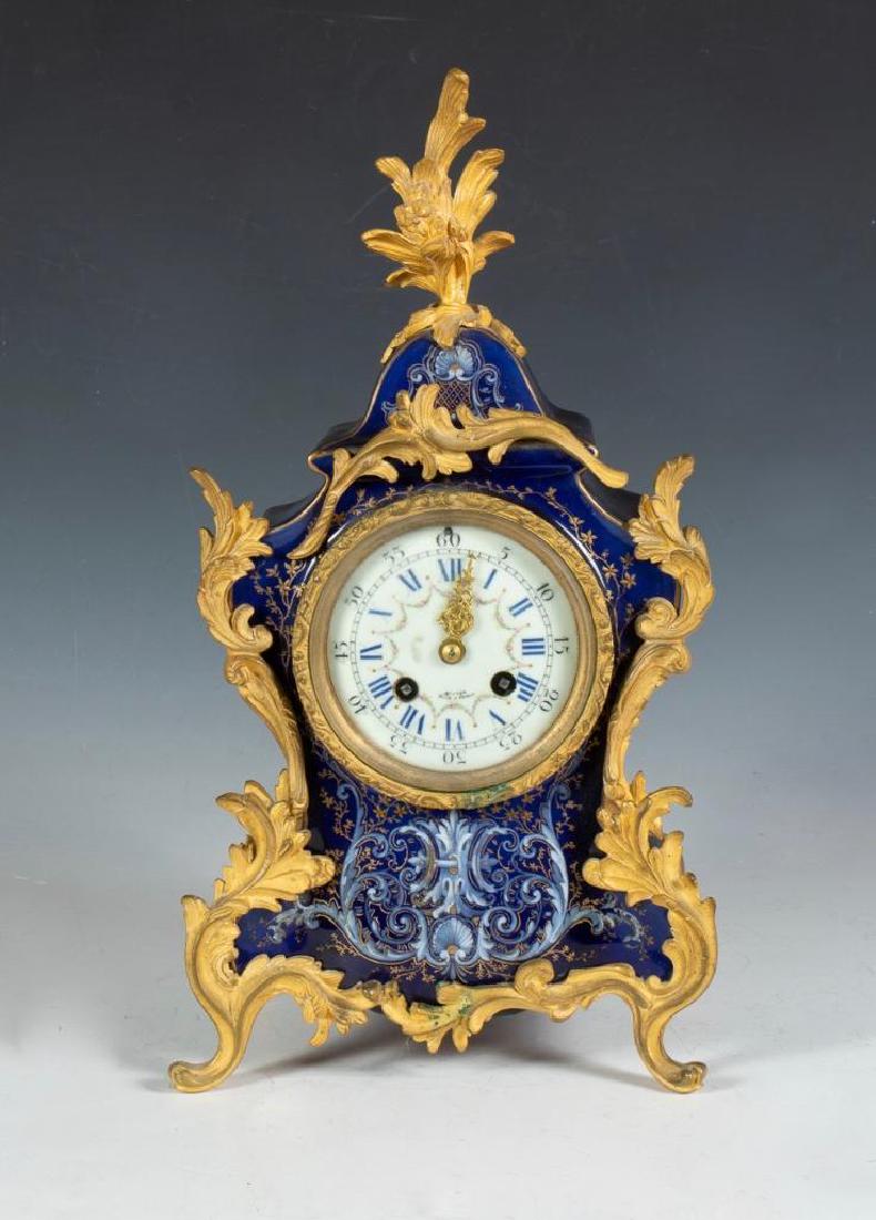 French Porcelain Mantel Clock (1 of 9)