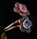 Sapphire and Diamond Double Flower Ring - 4