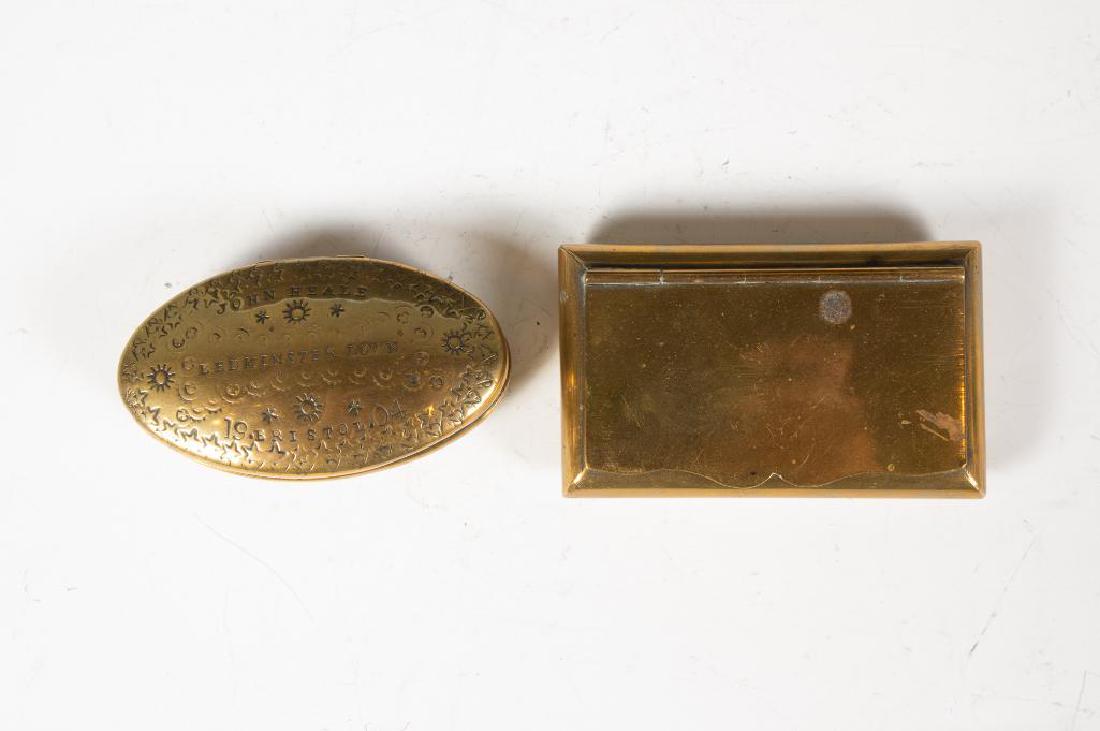 Two English Brass Snuff Boxes (1 of 5)
