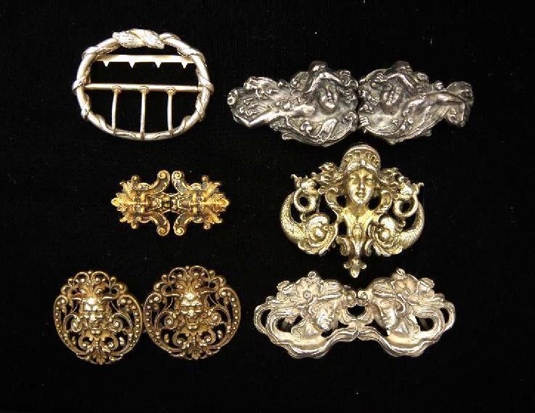 Collection of Small Sterling Silver Buckles, including (1 of 14)