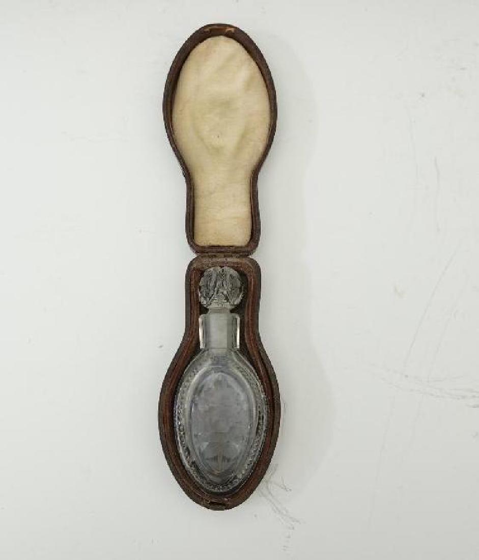 English Rock Crystal Perfume Vial with Floral Etching (1 of 9)