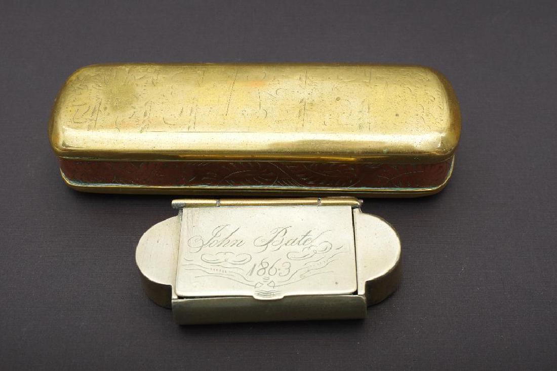 Two Brass Snuff Boxes, 18th and 19thc. (1 of 8)