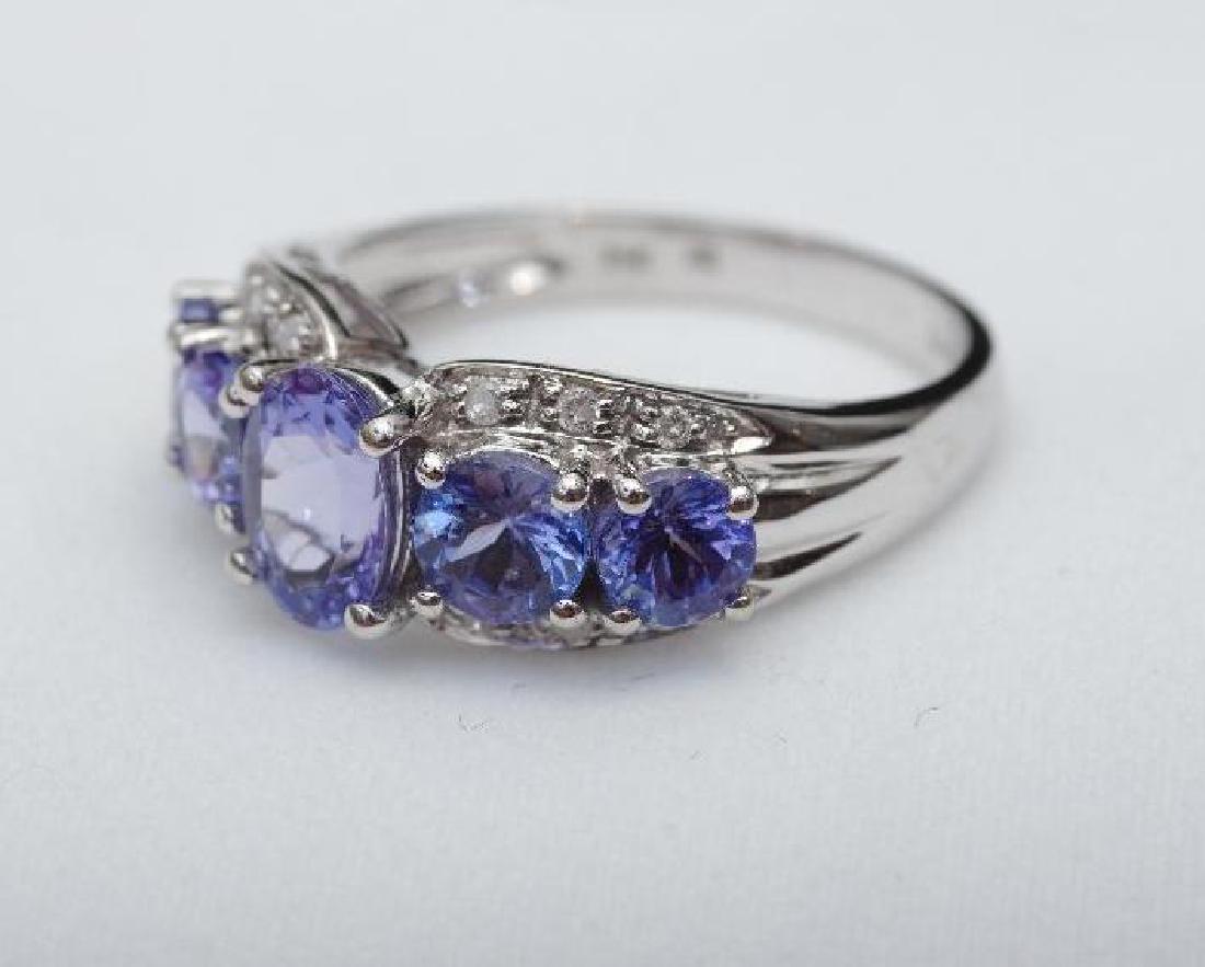Ladies 14K White Gold, Amethyst and Diamond Ring (1 of 8)