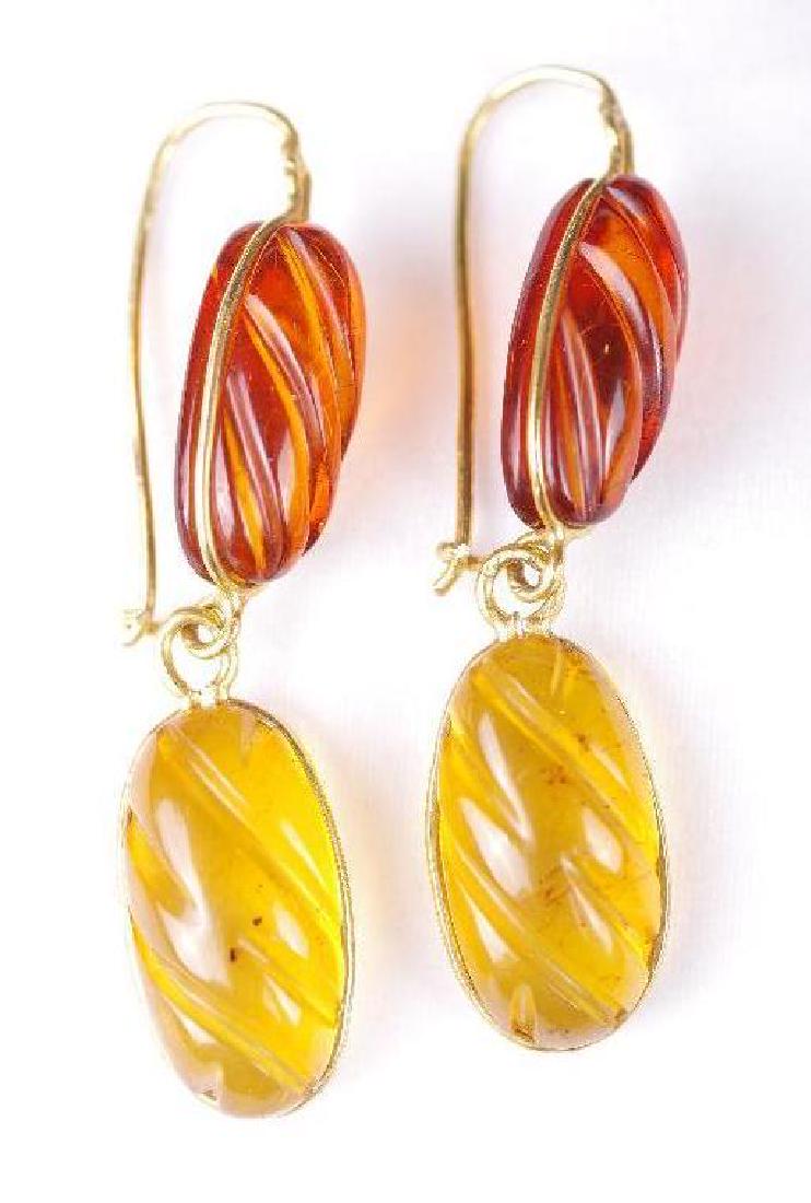 14K Carved Citrine Earrings (1 of 3)