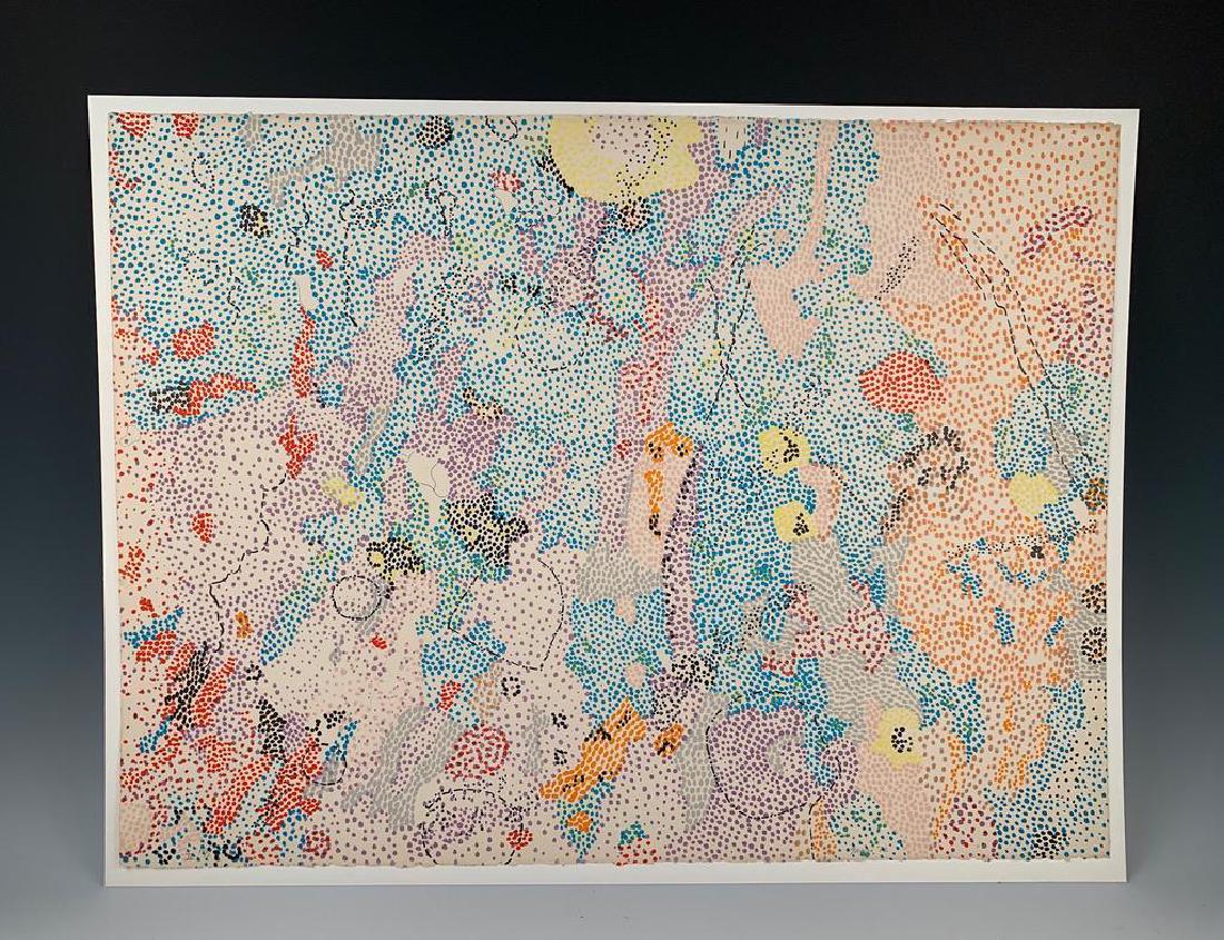 Nancy Graves (American 1940-1995) Lithograph: "Geologic Maps of Lunar Orbitor and Apollo Landing II, " 1972, lithograph, published by Landfall Press, Chicago, IL, signed in pencil and dated, lower right, inscribed and numbered II A/P/2 in p