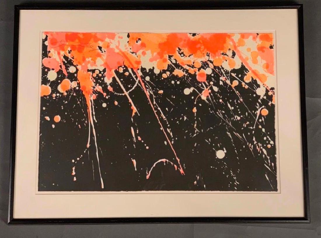 Walasse Ting Lithograph: Walasse Ting (Chinese 1929-2010) Fireworks, 1973, lithograph on paper, Cleveland Print Club edition no. 52 for 1974, edition of 250 +10, signed in pencil, upper left, framed. 15 x 22.5