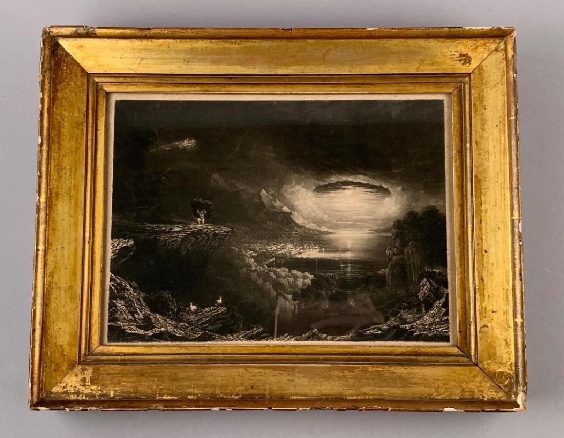 James Seymour Lucas Etching: James G. Seymour Lucas (British, fl. 1831-1834) Samson Carrying off the Gates of Gaza, in the style of John Martin (1789-1834) c.1825-30, etching and mezzotint, Published by J.McCormick, London, depic