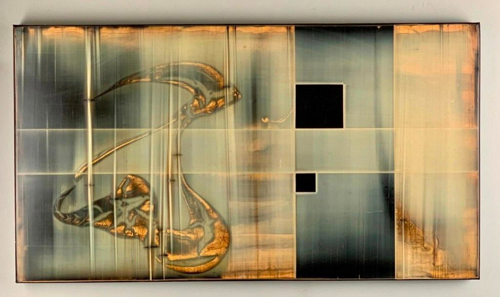 Michael Kessler (American , b.1954) Inside Outsiders,: Michael Kessler (American , b.1954) Inside Outsiders, c.1988, acrylic on panel, signed and inscribed verso. 20 x 36 in. Condition: Very good