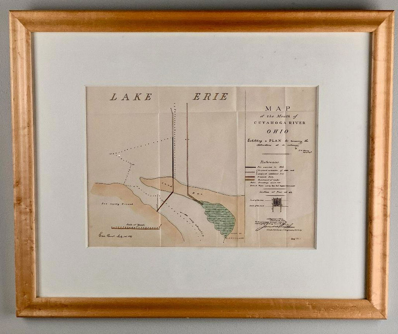Antique Map of the Cuyahoga River, Ohio (1 of 7)