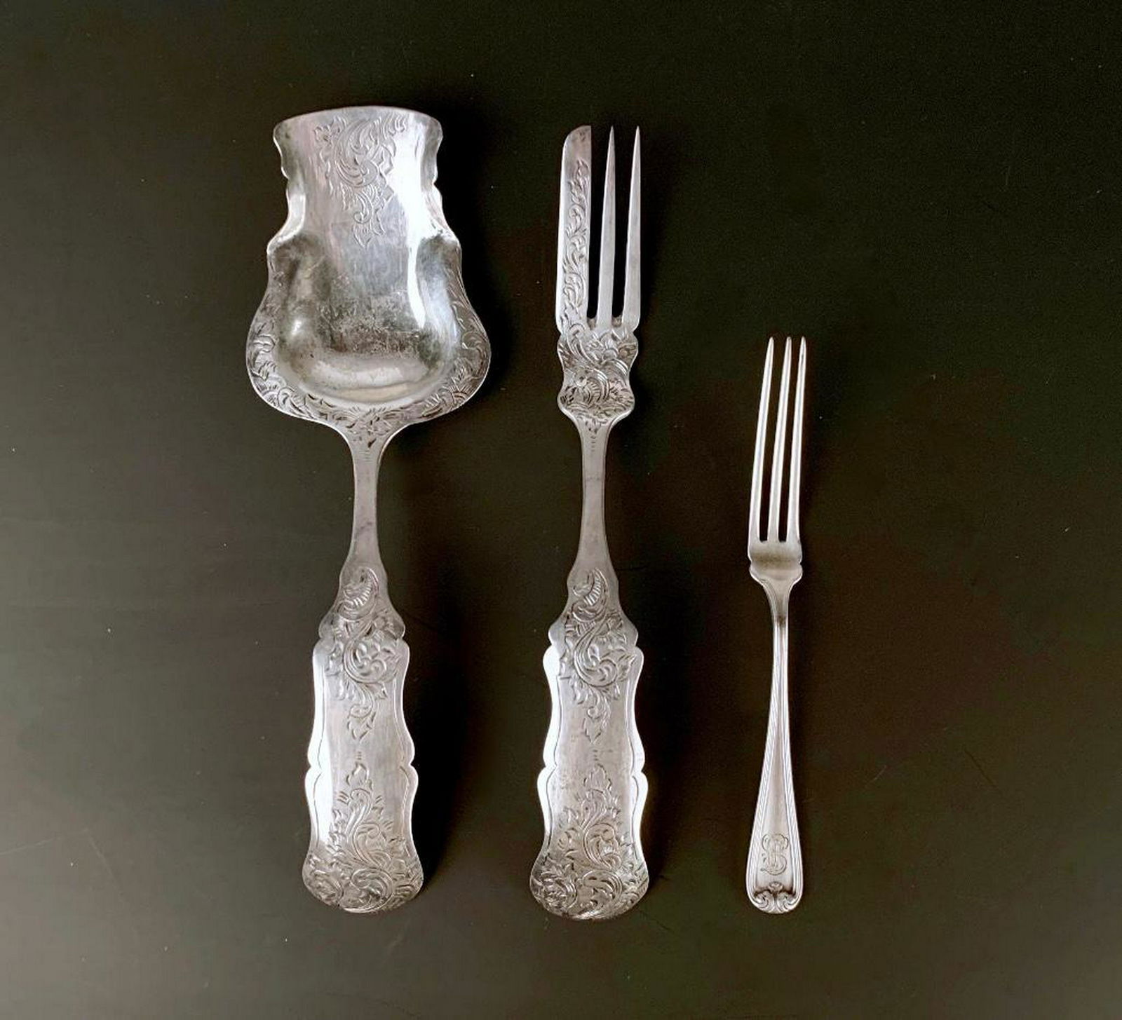 Dutch Silver Spoon and Fork, 1855 (1 of 17)