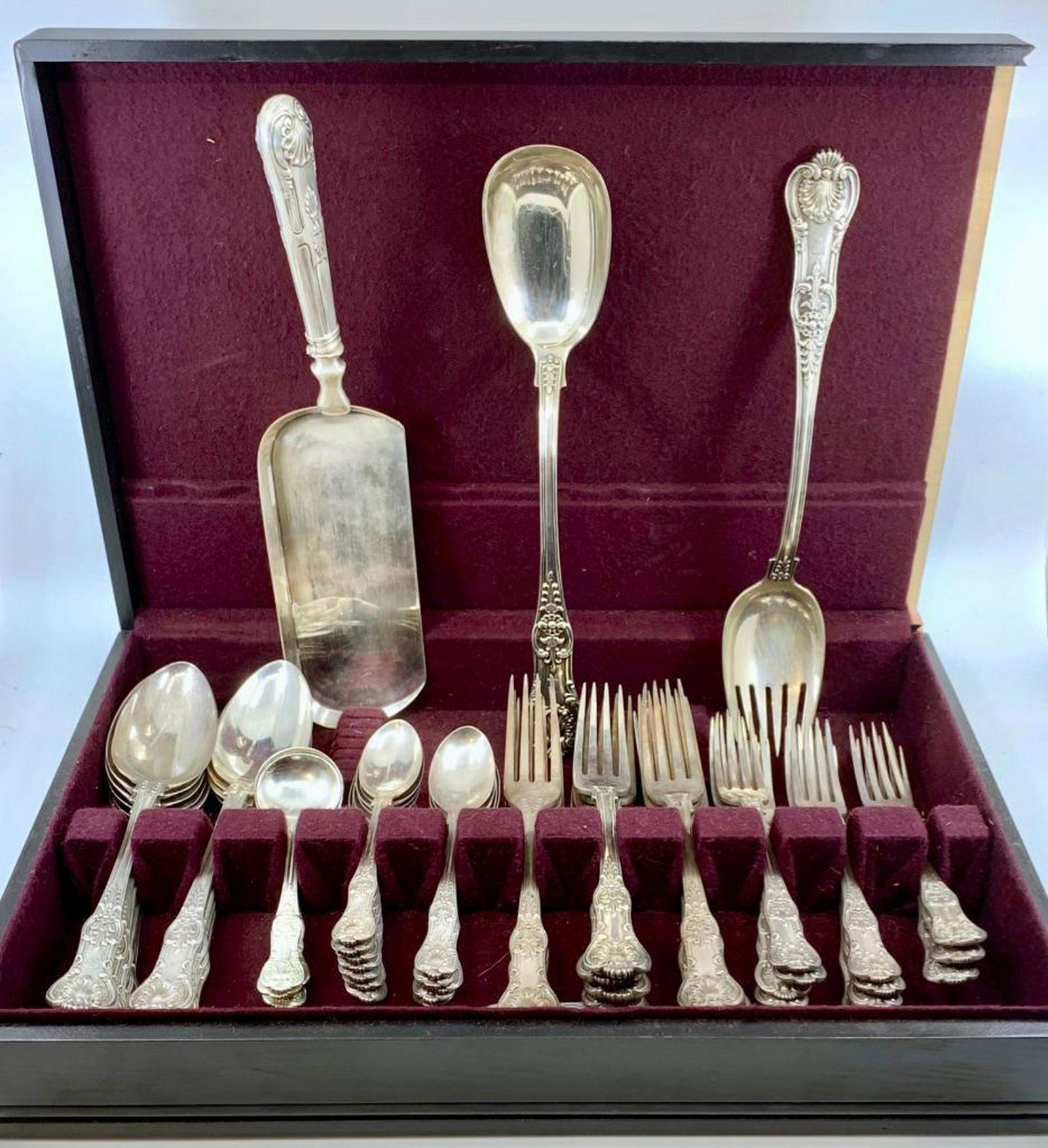 King's Pattern English Sterling Flatware Service 1843 (1 of 19)