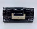 Judith Leiber Black Crocodile Clutch