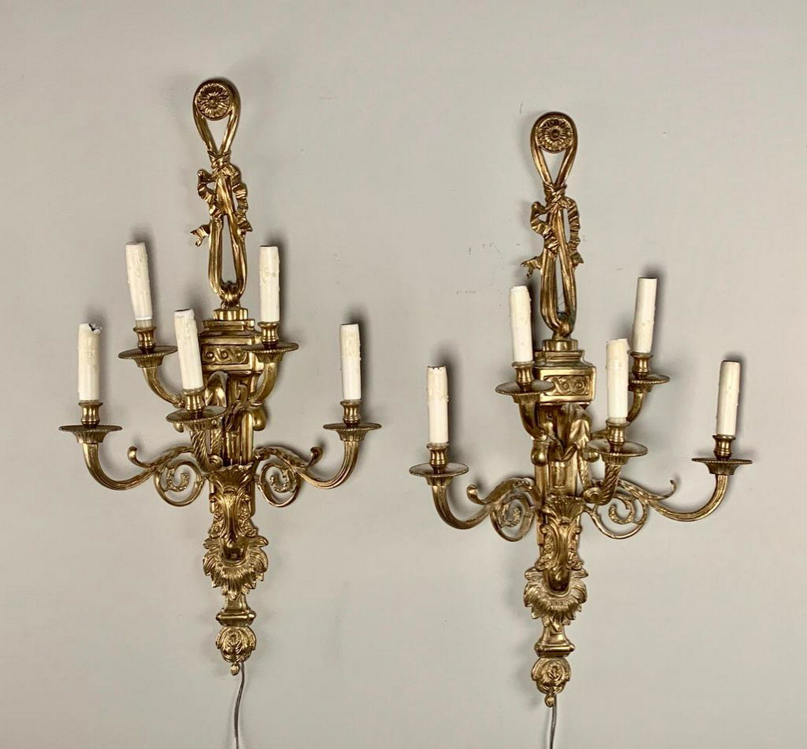 Second Pair of Louis XVIth Style Gilt Bronze Sconces (1 of 7)