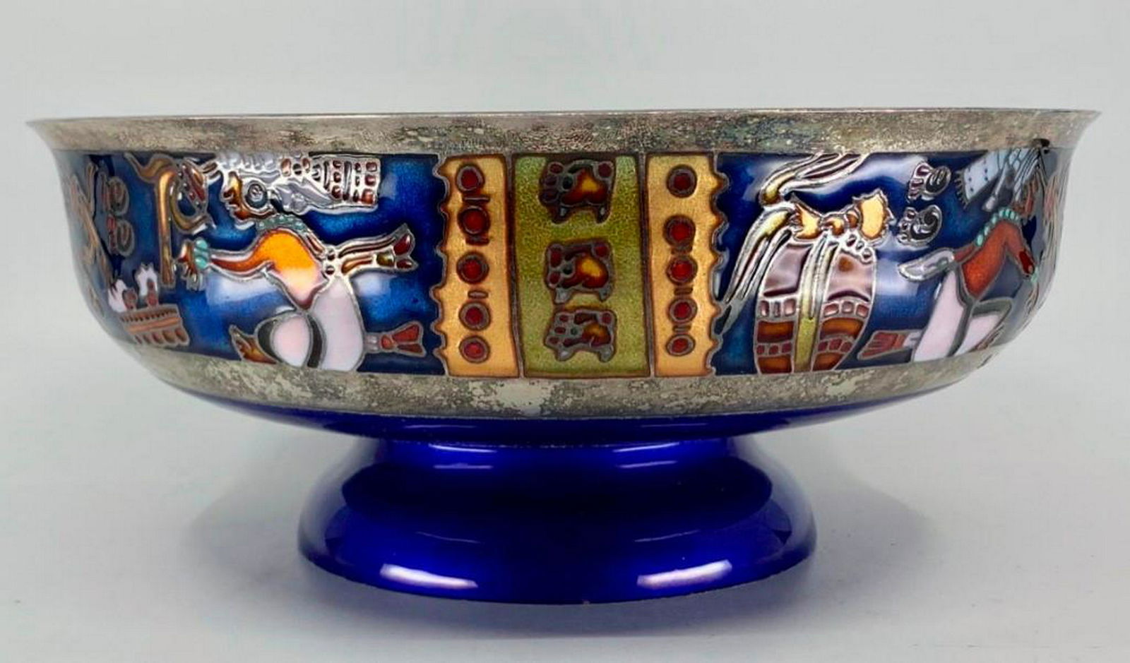 Miguel Pineda Mexican Sterling and Enameled Bowl (1 of 6)