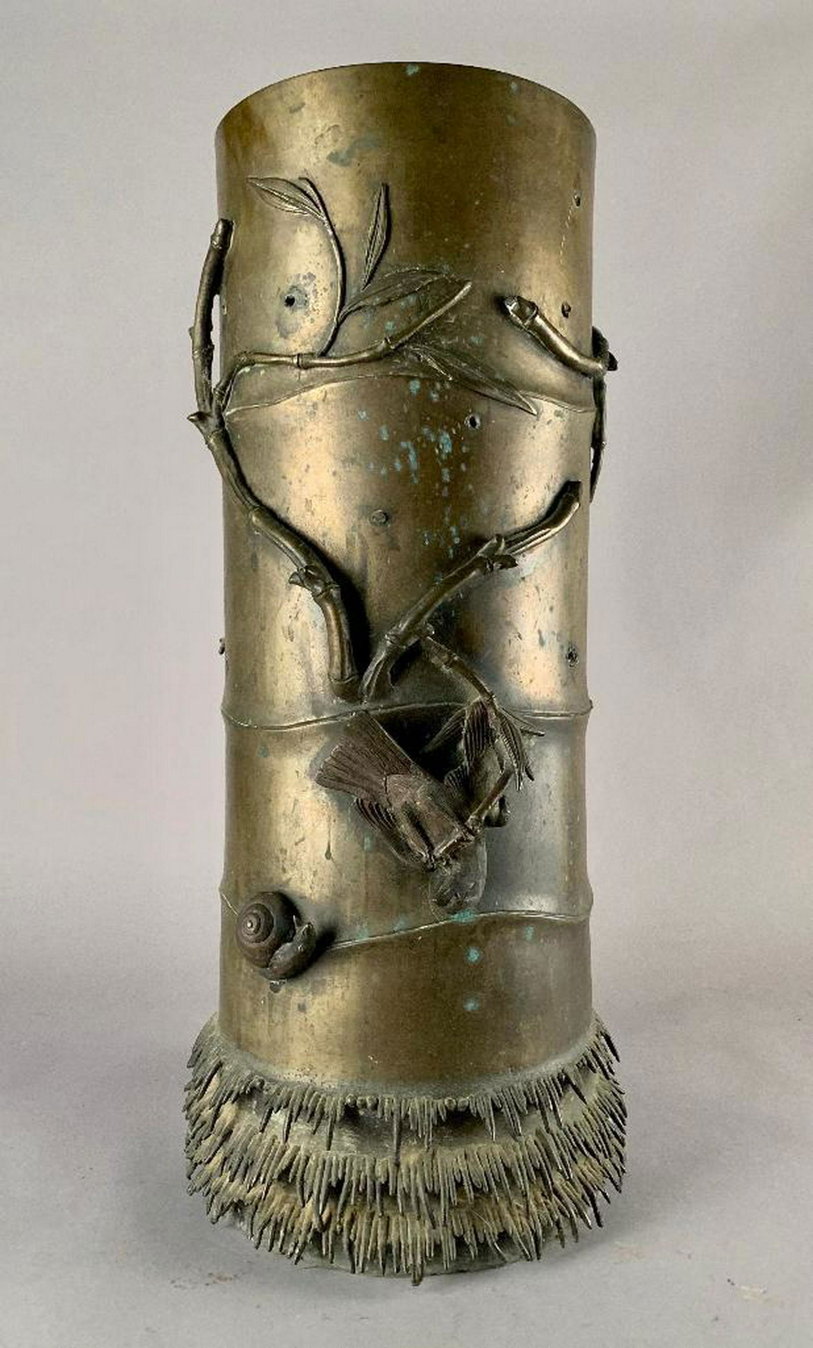 Chinese Brass Umbrella Stand (1 of 8)