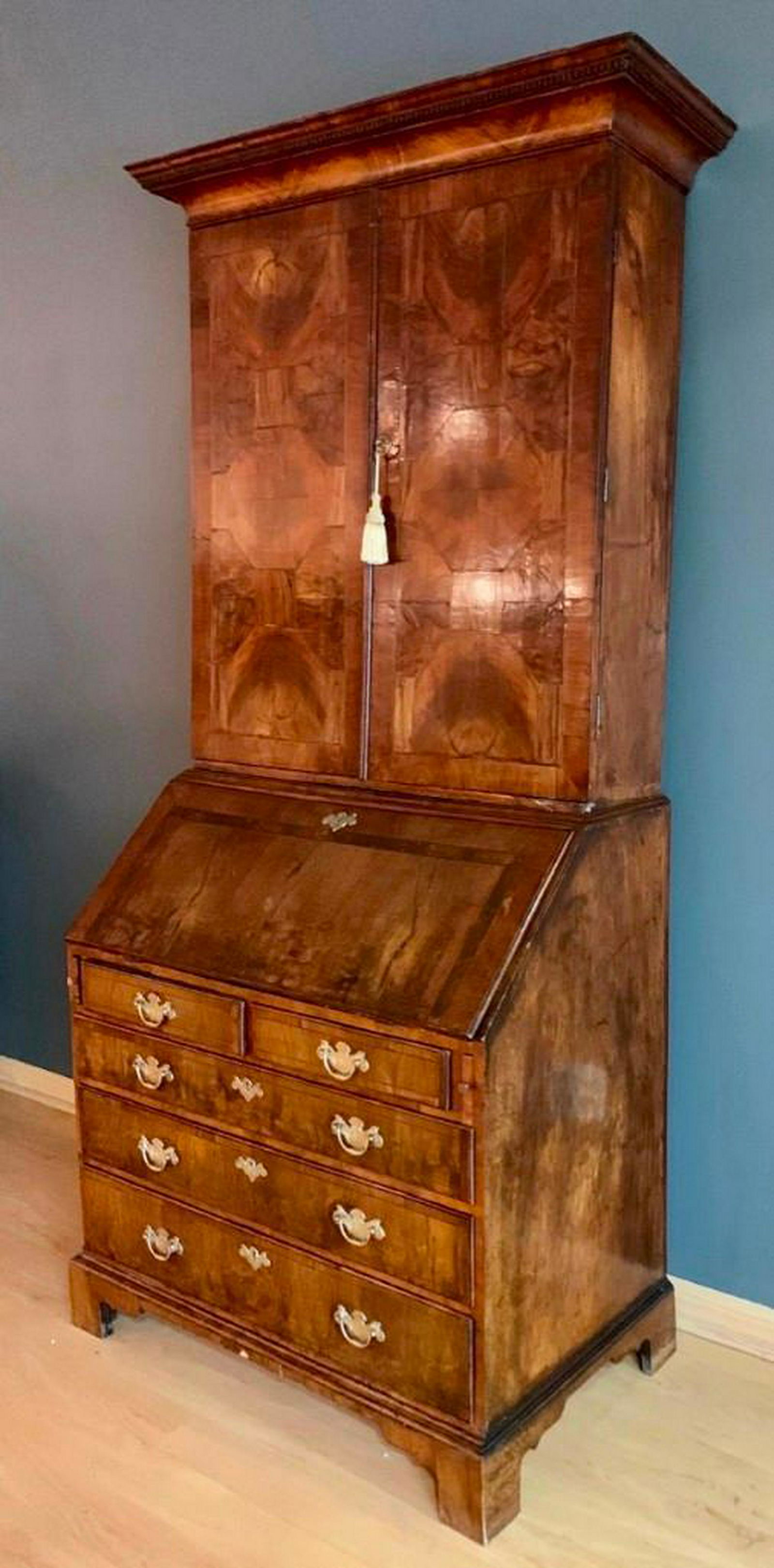 Oyster Burl Secretary-bookcase (1 of 20)