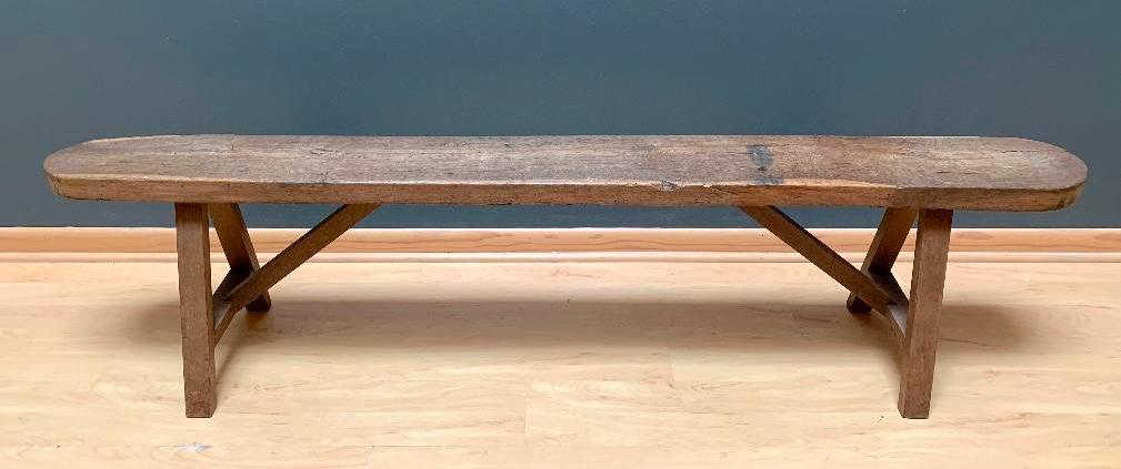 American Primitive Long Wood Bench Dec 07 2019 Neue Auctions